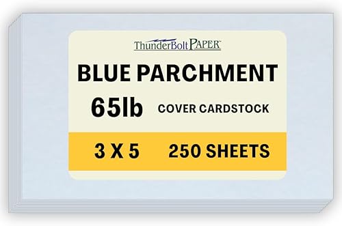 Miniatura 23 de 50 papel de pergamino azul de 65 libras de peso de cubierta – 3 x 5 pulgadas (3 x 5 pulgadas) foto| Tarjeta|Tamaño del marco- Hojas de cartulina
