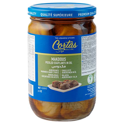Cortas - Pickled Eggplant in Oil, Makdous, 36 Oz (1000 G)