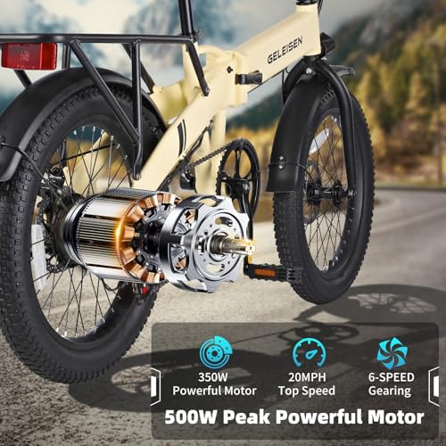 Folding Electric Bike for Adults, 20″×3.0 Fat Tire Electric