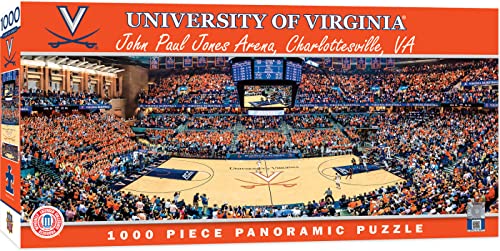 Image of MasterPieces - 1000 Piece Jigsaw Puzzle, NCAA Virginia Cavaliers, Panoramic Basketball Stadium View, Fun for Adults and Family, 13 inchx39 inch