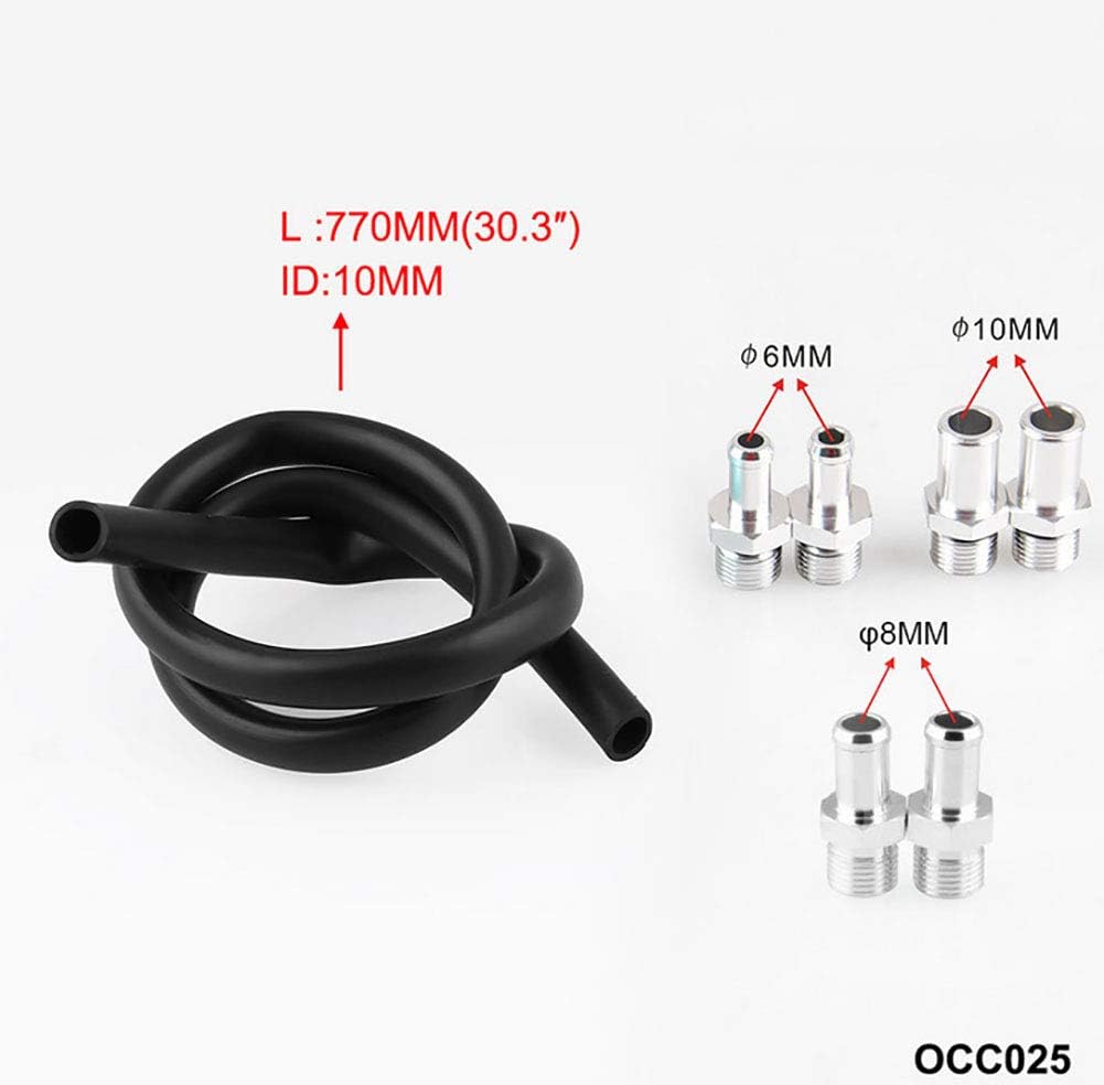 300ML Polish Baffled Universal Aluminum Oil Catch Breather Can Reservoir Tank Durable And Bompact Two Hole Exhaust Waste Oil Recovery Pot High Double Flow Exhaust ,F