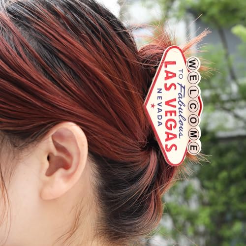 Personalized Acetate Hair Claw Clip with Las Vegas Themed Holiday Hair Claw Clip,1Piece