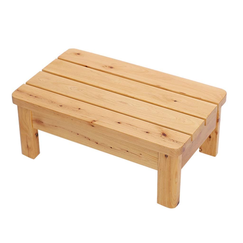 Banc de douche en bois imperméable et design incurvé pour salle de bain