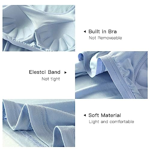 Image of Camisoles for Women with Built in Bra,Basic Yoga Top Layering Tank Top Padded Bra Undershirt(S-3XL)