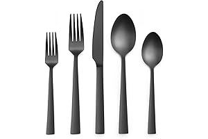 HaWare Matte Black Flatware Set: Modern Tableware for Stylish Dining