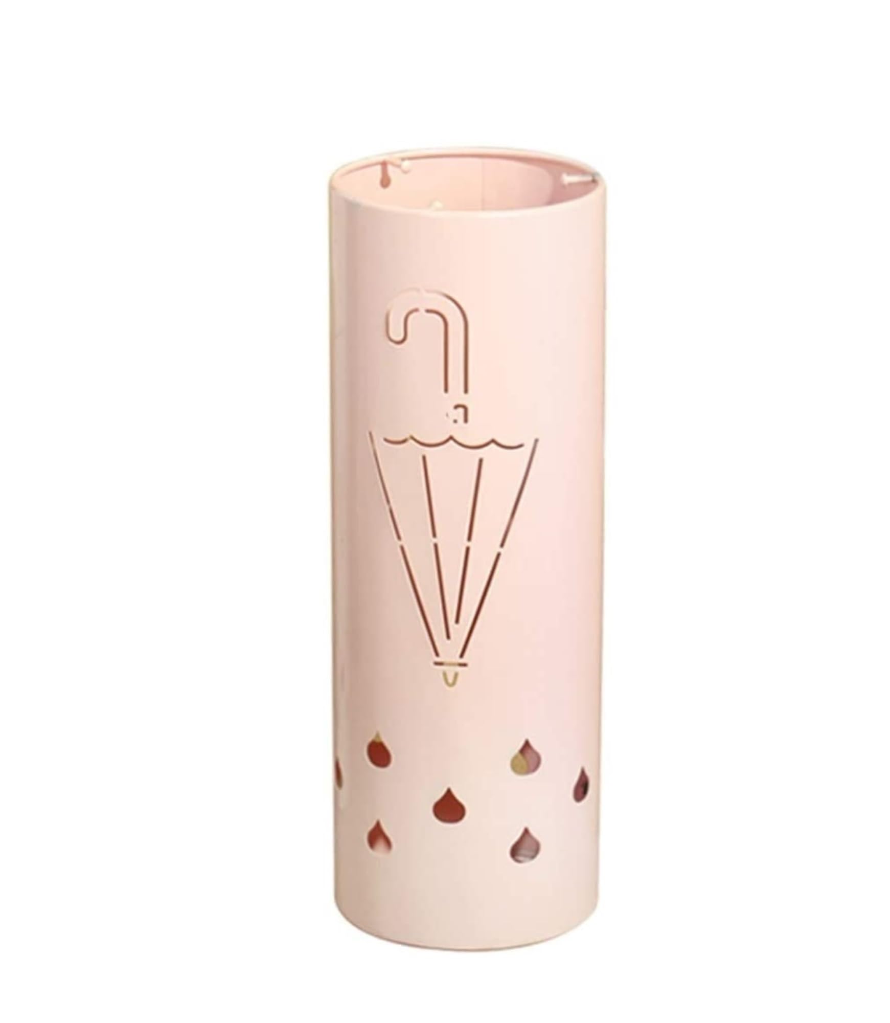 Porte-parapluie en métal rose de haute qualité avec motif découpé