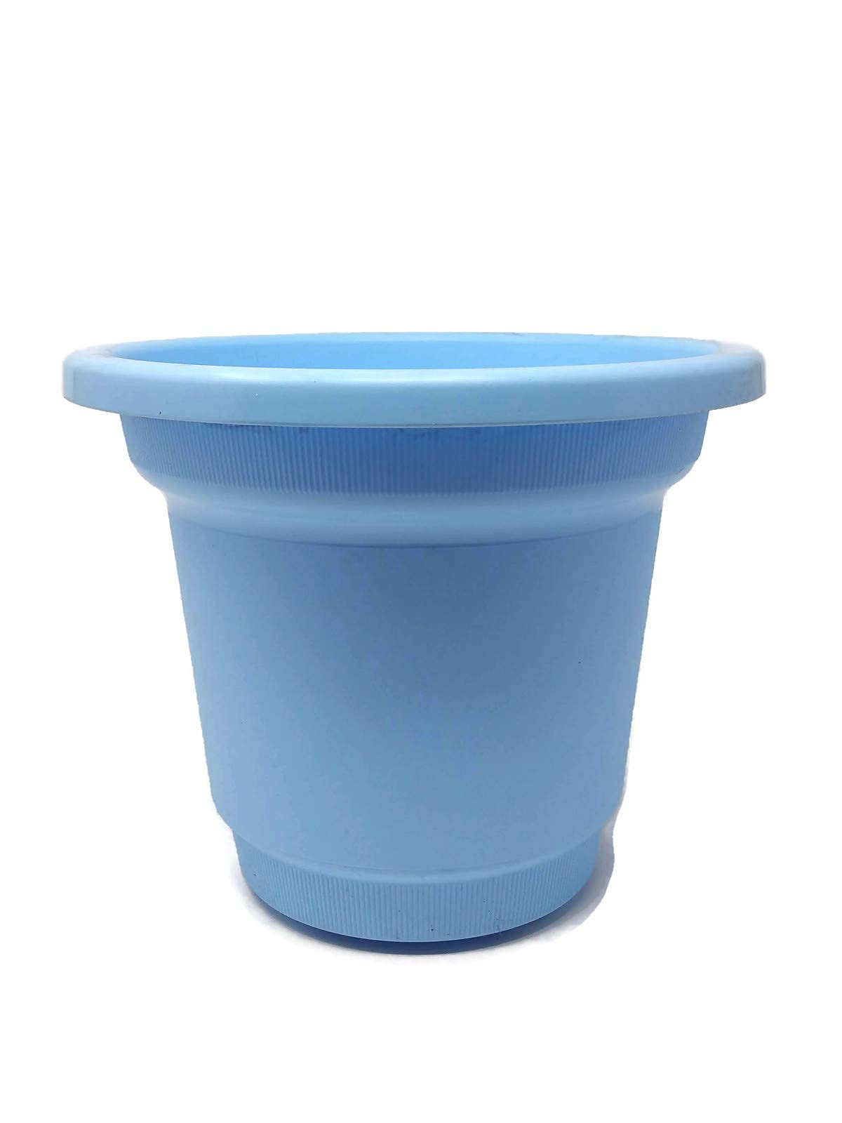 Andrew Plastics Blue 25Cm Strong Plastic Planter - 5.3 Litre Garden Flower & Plant Pot (Pastel )