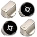 Spares2go hot-ari IX Control interruttore manopole per Ariston forno piano cottura (argento, confezione da 4)
