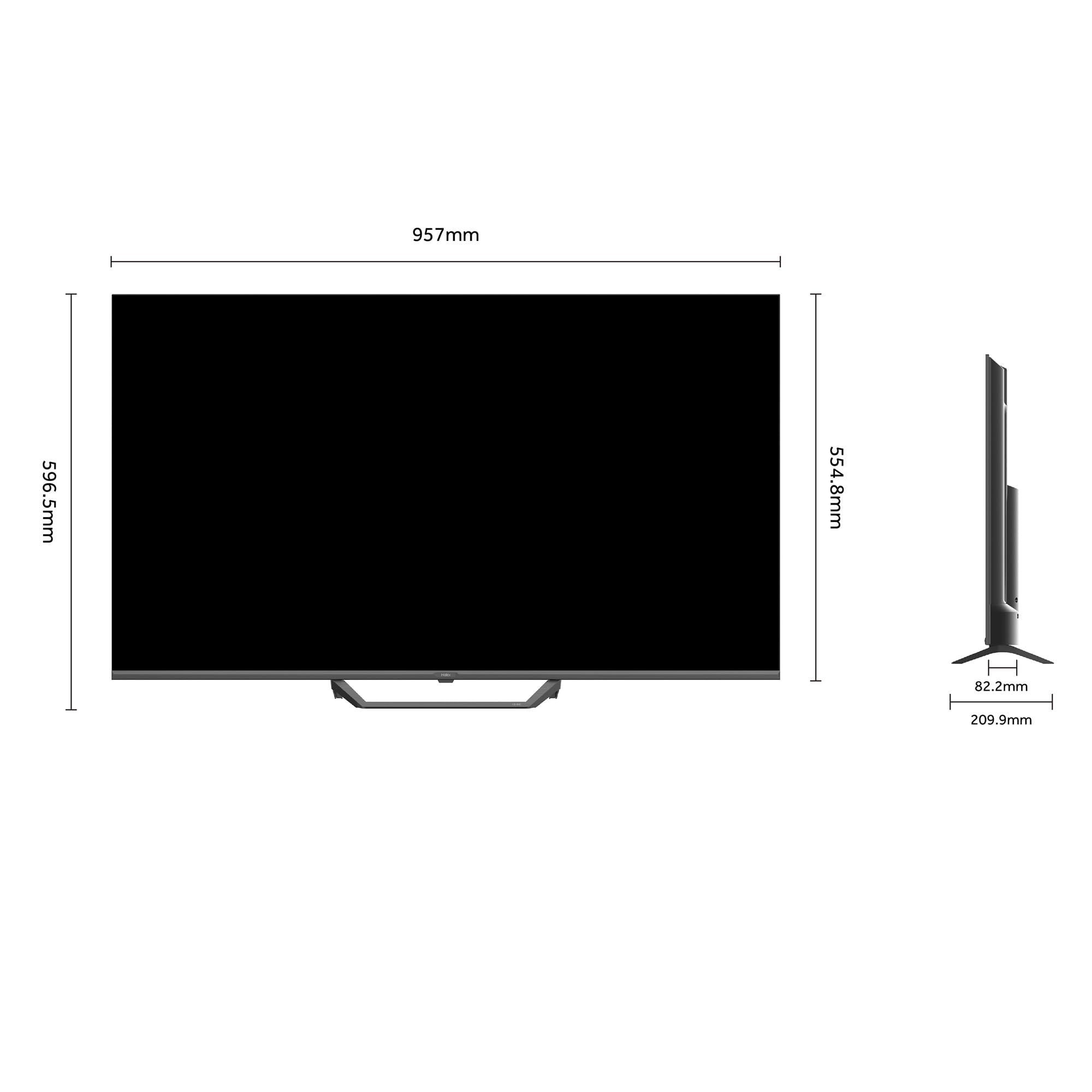 Haier QLED 4K UHD H50S81FUX - 50", Smart TV, Google TV, Dolby Audio, HDR 10, Smart Remote Control, Google Assistant, Bluetooth 5.1, 120Hz Gaming, USB 2.0, DBX TV, HDMI 2.1 x 4, Sin Marcos, 2025
