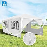 [page_title]-Hengda 3x6m Pavillon Partyzelt UV-Schutz Hochwertiges GartenPavillon Wasserdicht mit 6 Seitenteilen für Hochzeit Party Camping