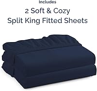 Vista 711 de King Fitted Bed Sheet - Bottom Single Fitted Sheet Only - Ultra-Soft Hotel Luxury Bedding w/ 8-16 Inch Deep Pockets - Breathable, Cooling & Wrinkle