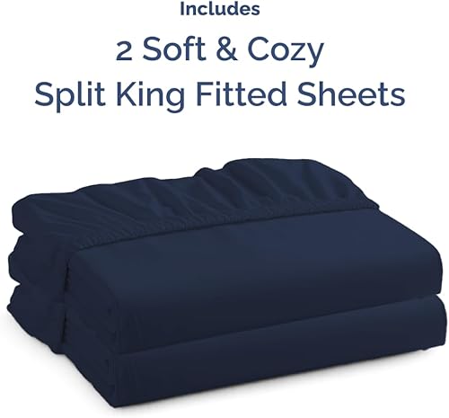 Miniatura 711 de King Fitted Bed Sheet - Bottom Single Fitted Sheet Only - Ultra-Soft Hotel Luxury Bedding w/ 8-16 Inch Deep Pockets - Breathable, Cooling & Wrinkle