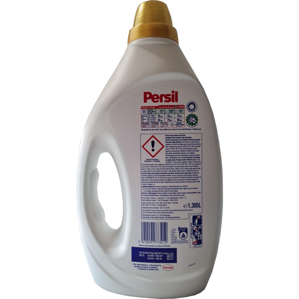 Persil Expert płyn do prania w płynie, 4 sztuki, Deep Clean, Fresh Color by Silan, 1305 ml, 29 cykli prania