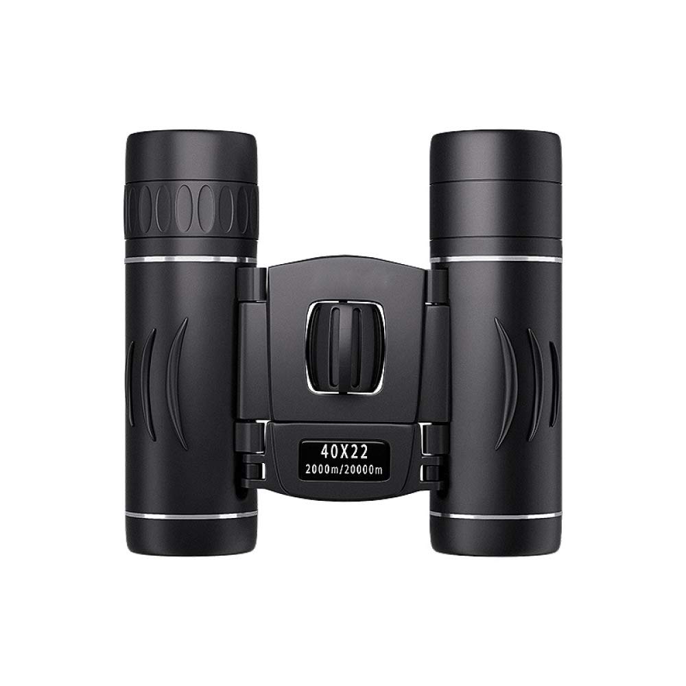 WQERLC 40X22Hd Binoculars 2000M Long Range Folding Mini Telescope Optics Telescope for Hunting Sports Outdoor Camping Travel a/Black/S