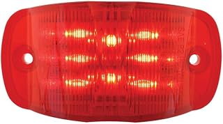 GG Grand General 76252 Red Rectangular Camel Back Wide Angle 14-LED Marker and Clearance Sealed Light, red/red