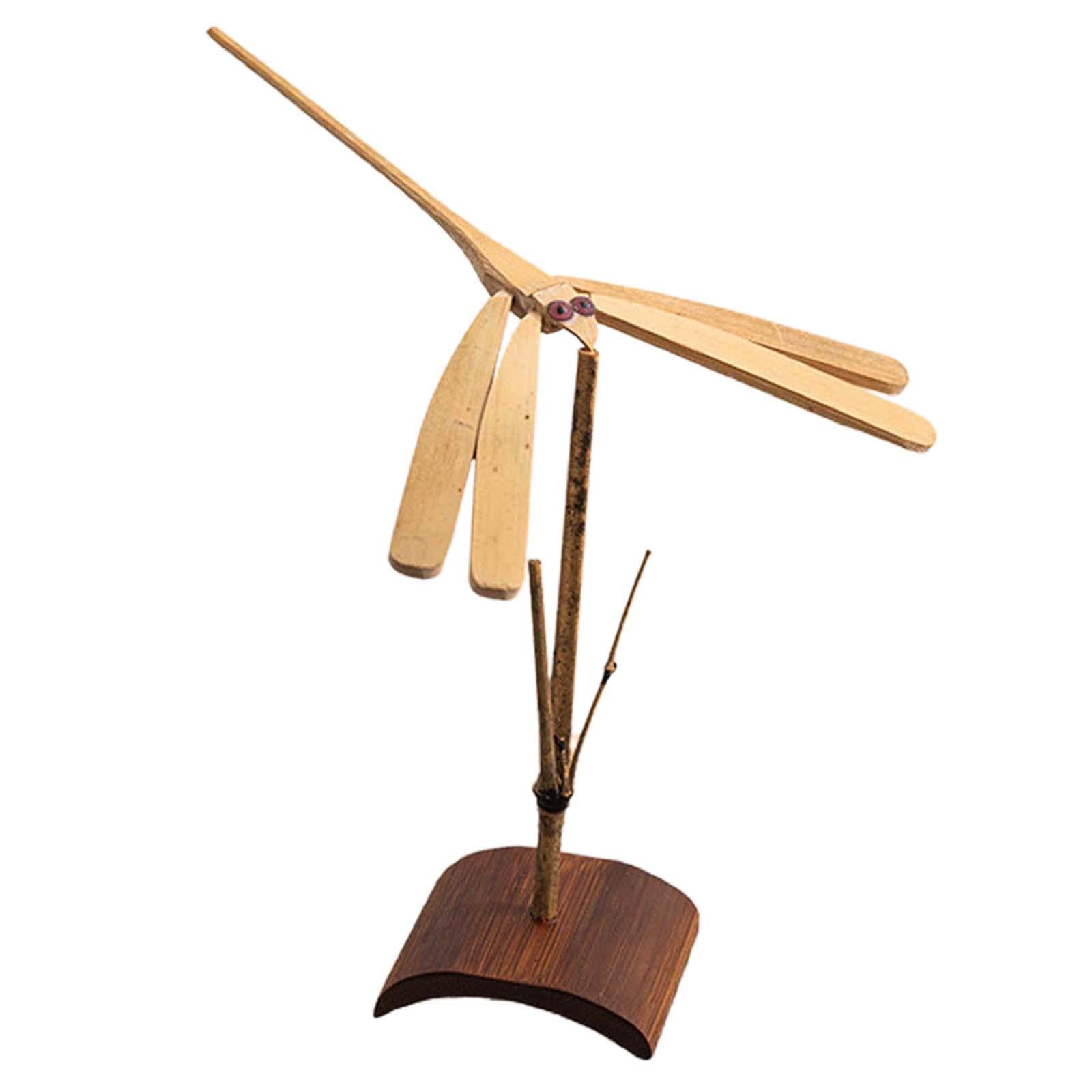 Artibetter 5 mini libellule di bambù libellula giocattoli di bambù libellula artigianato bambù giocattoli volanti fatti a mano libellula fai da te giocattoli di bambù equilibrio riempitivo bambino