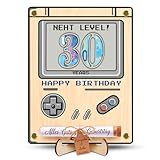 Wryzorix 30.Geburtstag Mann Frau,Retro Holz Geburtstagskart 30,Gamer Deko,Gaming Zimmer,Geschenk 30 Geburtstag Mann Frau,Wunscherfüller Geldgeschenk für Gamer,Frauen & Männer zum Geburtstag