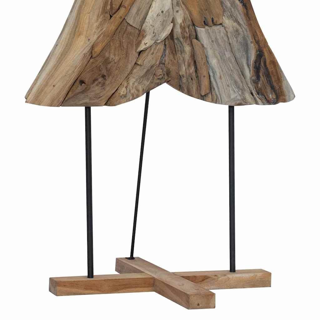 Sapin de Noël marron 181,5 cm en bois de teck massif