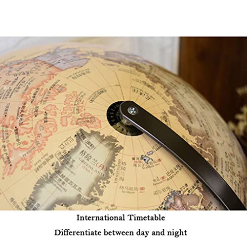 Zaj Illuminated World Globe W/Bamboo Tripod Stand Desktop Light Up Globe Decorative World Map Globe For Home Decor Gifts #TOP2