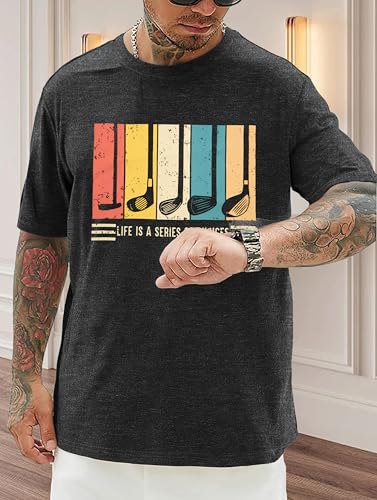 Golf Shirts for Men Funny Mens Golf Graphic T-Shirts Life is a Series of Choices Shirts Casual Sporty Tee Golf Gifts4
