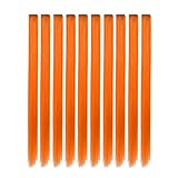 El pelo naranja es lo suficientemente largo como para que puedas recortarlo y adaptarlo a la longitud de tu cabello.