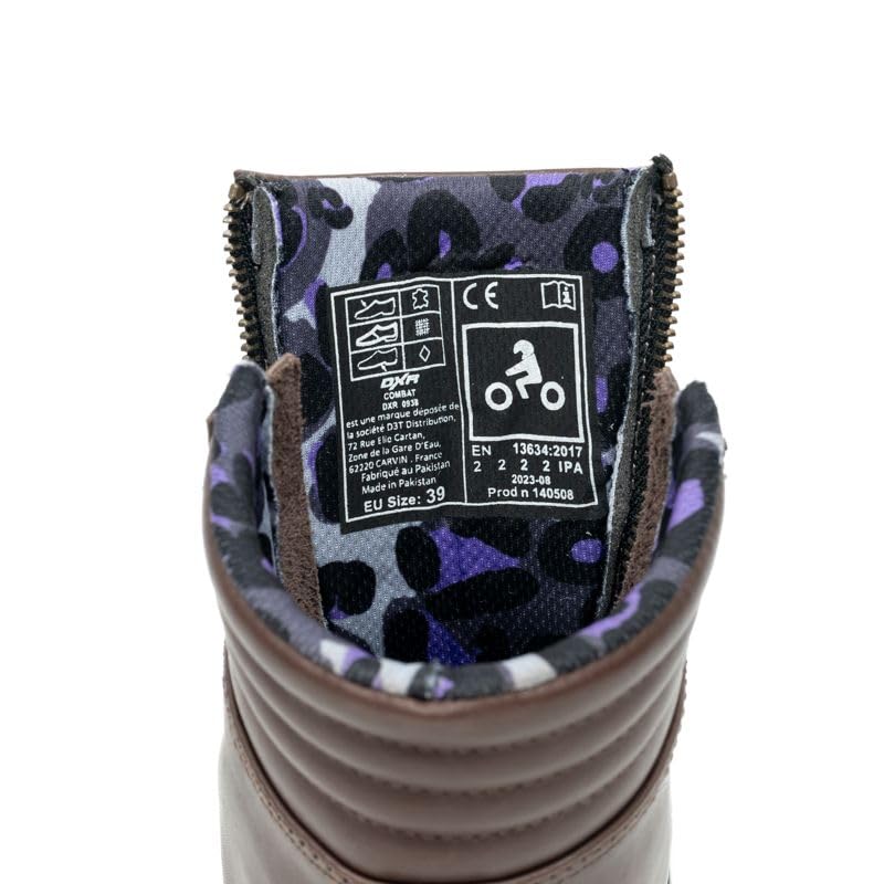 Demi-bottes COMBAT femme Homologué EN 13634 Zip cuir 39