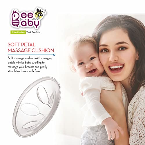 Image of BeeBaby Comfort Fit 2-in-1 Manual Breast Pump for Breastfeeding, 3 Level Adjustable Suction, Slim Neck Bottle Connector, BPA Free, Portable Hand Breast Pump for Newborn & Nursing Mothers