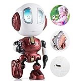 Aubllo Kids Toys Boys Girls Robots Toys Christmas Stocking Stuffers 2019 New Mini Talking Robots Gifts for Adults with 10 Hours Working Time USB Charging LED Eyes Interactive Electronic Toy（Red）