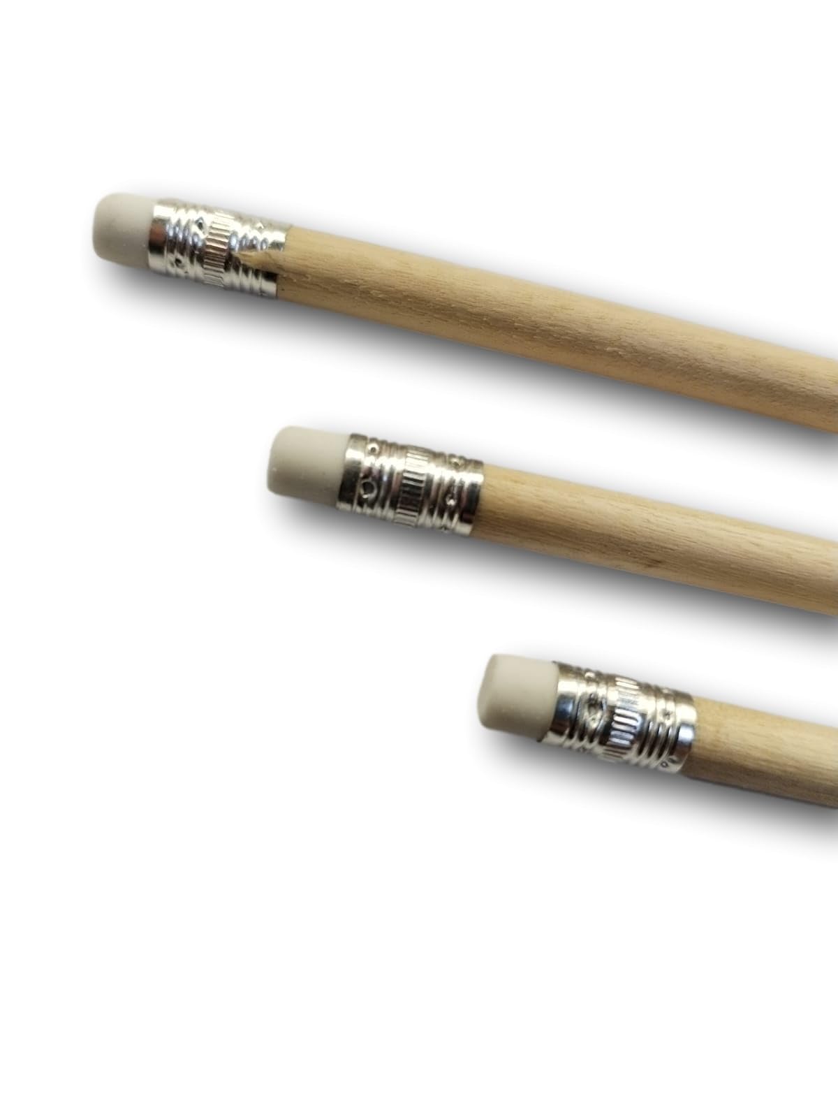 Matite Mini In Legno Naturale Grafite Hb Con Gommino Colore Naturale