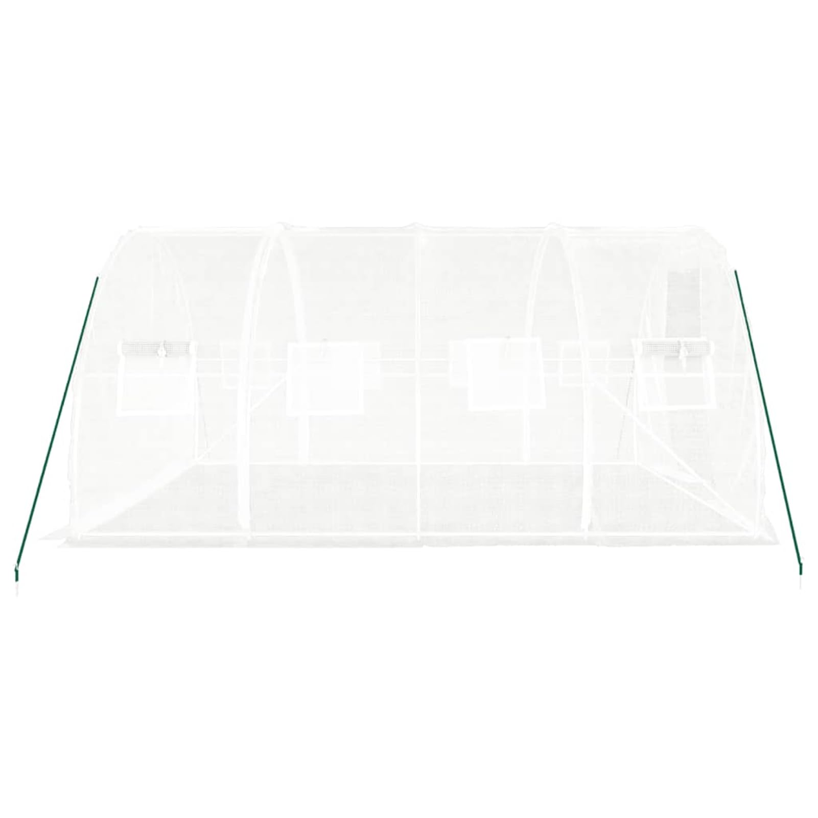 Szklarnia ze stali ocynkowanej, 140 g/m² PE, 12 m², 4 x 3 x 2 m, biała, z drzwiami przesuwnymi i oknami z siatki