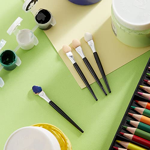 24 Pcs Sponge Applicators Detailed Ink Paints Blending Brushes Painting Small Brushes Hand Tools For Pastel Artist Painting Pastels, Diy Scrapbooking Cards Making #TOP6