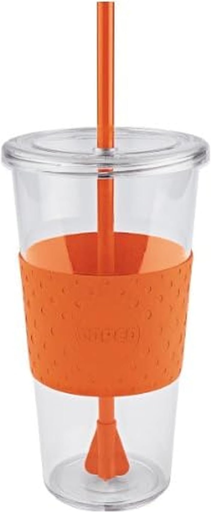 Copco 2510-9979 Sierra Single Wall Tritan Cold Tumbler with Removable Straw and Spill Resistant Lid, 24-Ounce, Orange