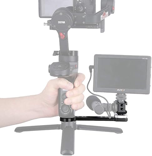 NICEYRIG Placa de extensión estabilizador universal con triple zapata fría, aplicable para DJI Ronin S/SC/RS2/RSC2, Zhiyun Crane 2 2S V2 Plus