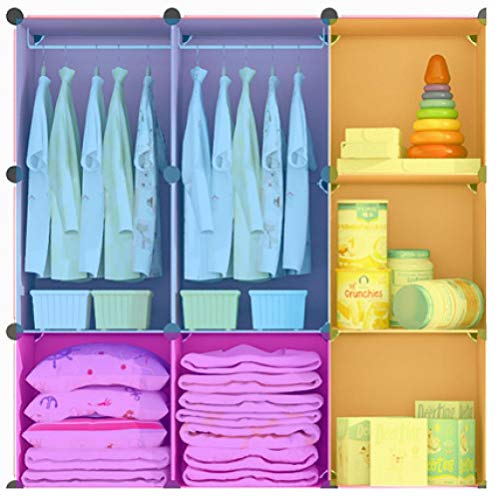 Armoire pour enfants en plastique assemblé avec casier-tiroir et penderie bébé