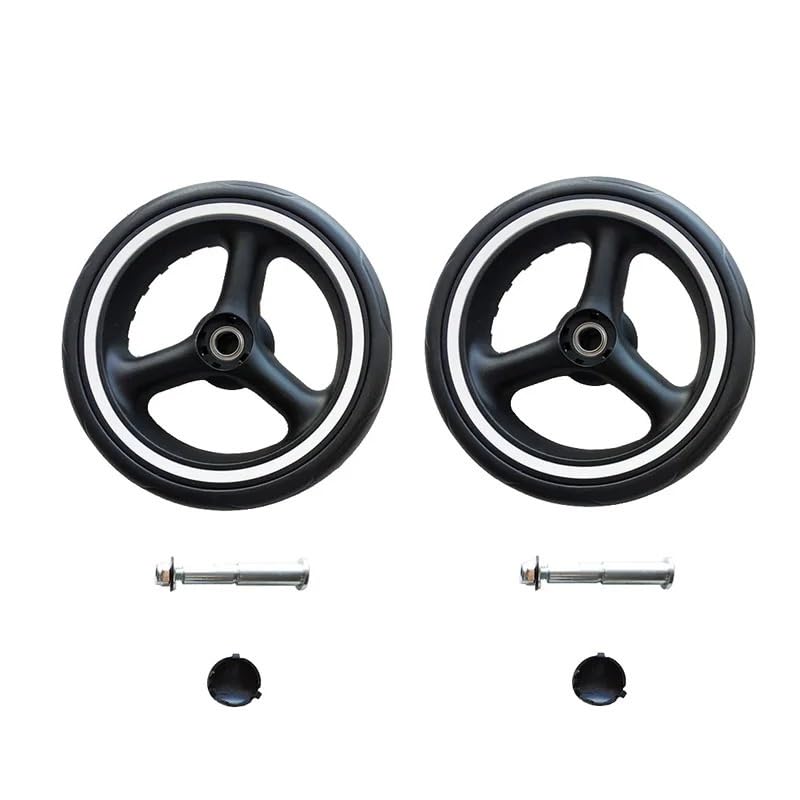Buggy Wheel for GB Pockit Plus All City Front Or Rear Stroller Wheel with Tire Bearing Axle Direct Replacement Accessories(2 Front)