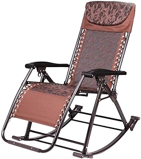 Cadeiras de tarefa, cadeira de balanço para adultos ao ar livre para pessoas pesadas, reclinável dobrável para pátio varanda jardim deck gramado acampamento cadeira portátil, suporte 200kg (cor: marrom) (marrom) belo cenário