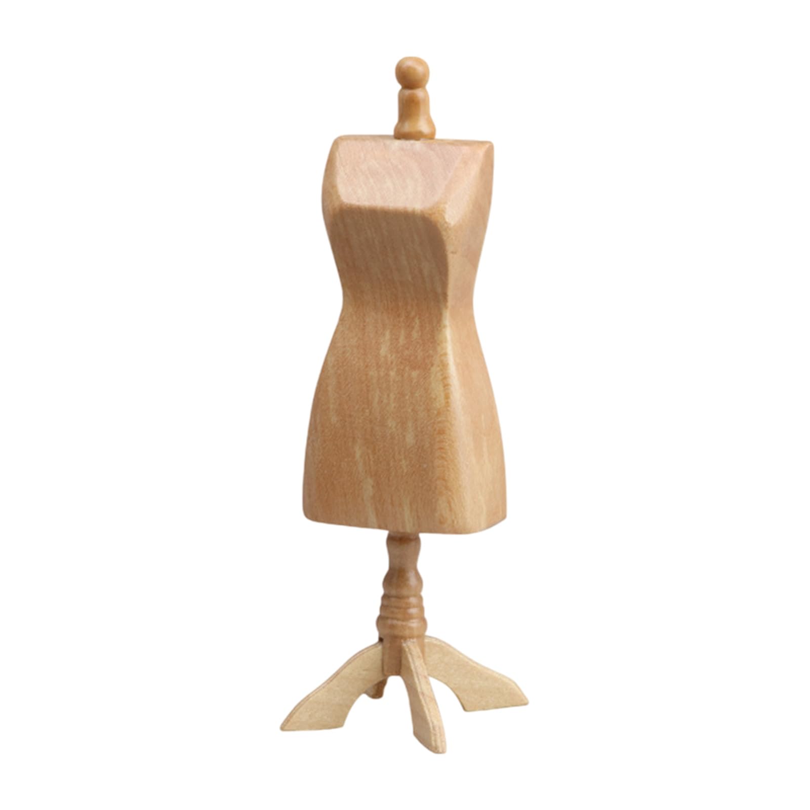 Msioytog 1/12 Scale Articulated Wooden Mannequin Sewing Accessory for Dollhouses Craft Miniature Craft Supplies