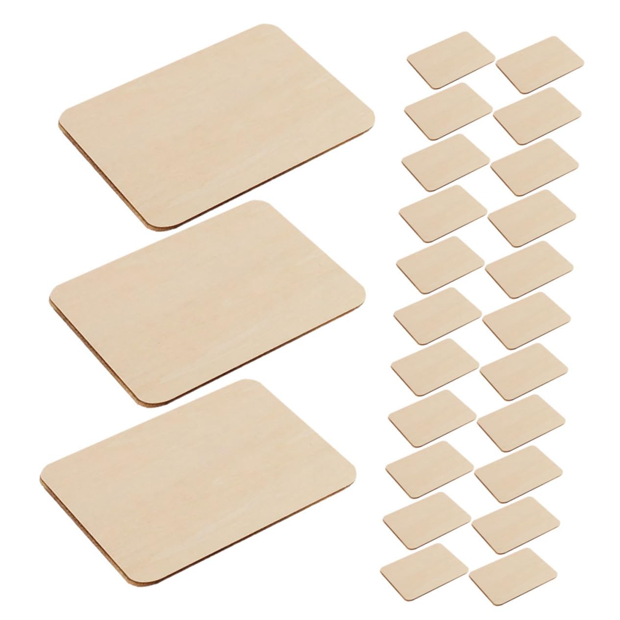 Homoyoyo 100 Cuadrados de Madera en Blanco para Manualidades, Piezas Pequeñas para Pintar y Proyectos Creativos para Niños
