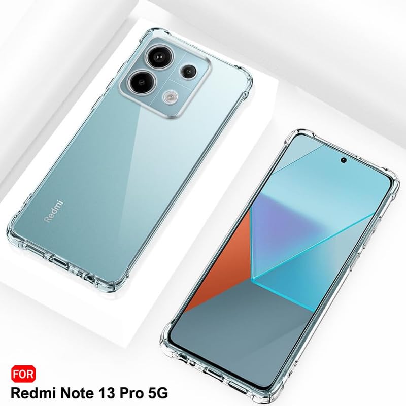 Image of Case Creation Brand - Mobile Cover for Xiaomi Redmi Note 13 Pro (Soft & Flexible Back Case), Transparent