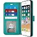 iPhone 6S Plus Case, iPhone 6 Plus Case, caseen® Ottimo Leather Wallet Slim Folio (Turquoise Mint Teal Green) w/ Credit Card Pockets Kick Stand Flip Cover for Apple iPhone 6S Plus and iPhone 6 Plus 5.5 Inch