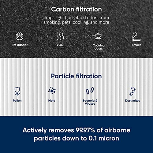 Blueair Blue Pure 211+ Genuine Replacement Filter, Particle And Activated Carbon, Fits Blue Pure 211+ Air Purifier (Non-Auto) #TOP4