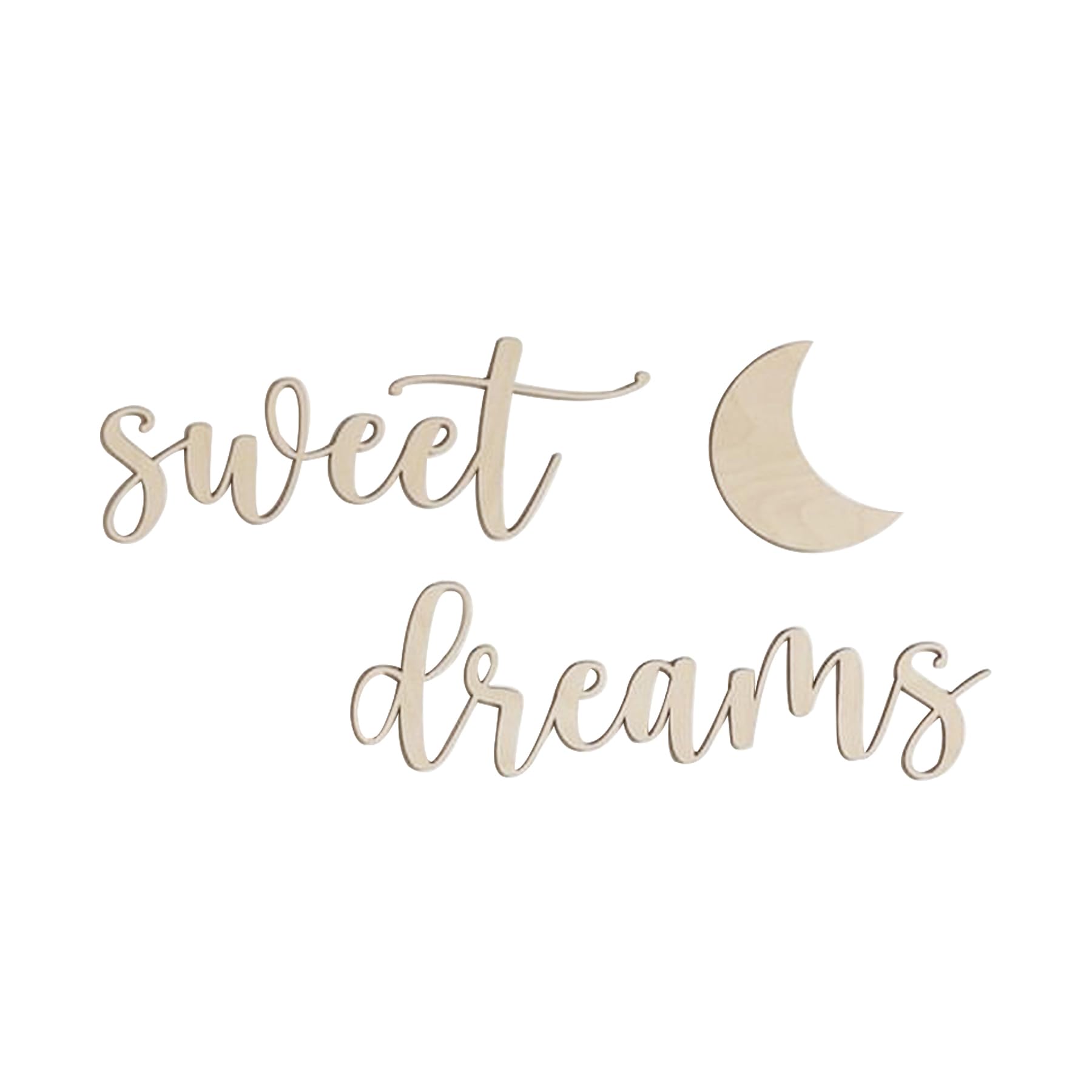 Wasise Sweet Dreams Wall Art - Sweet Dreams, Bedroom Picturesfor Wall Above Bed, Charming Nursery and Bedroom Decor, Sweet Dreams Art Wood, Inspirational Home Decor, Inspirational Quotes Decoration