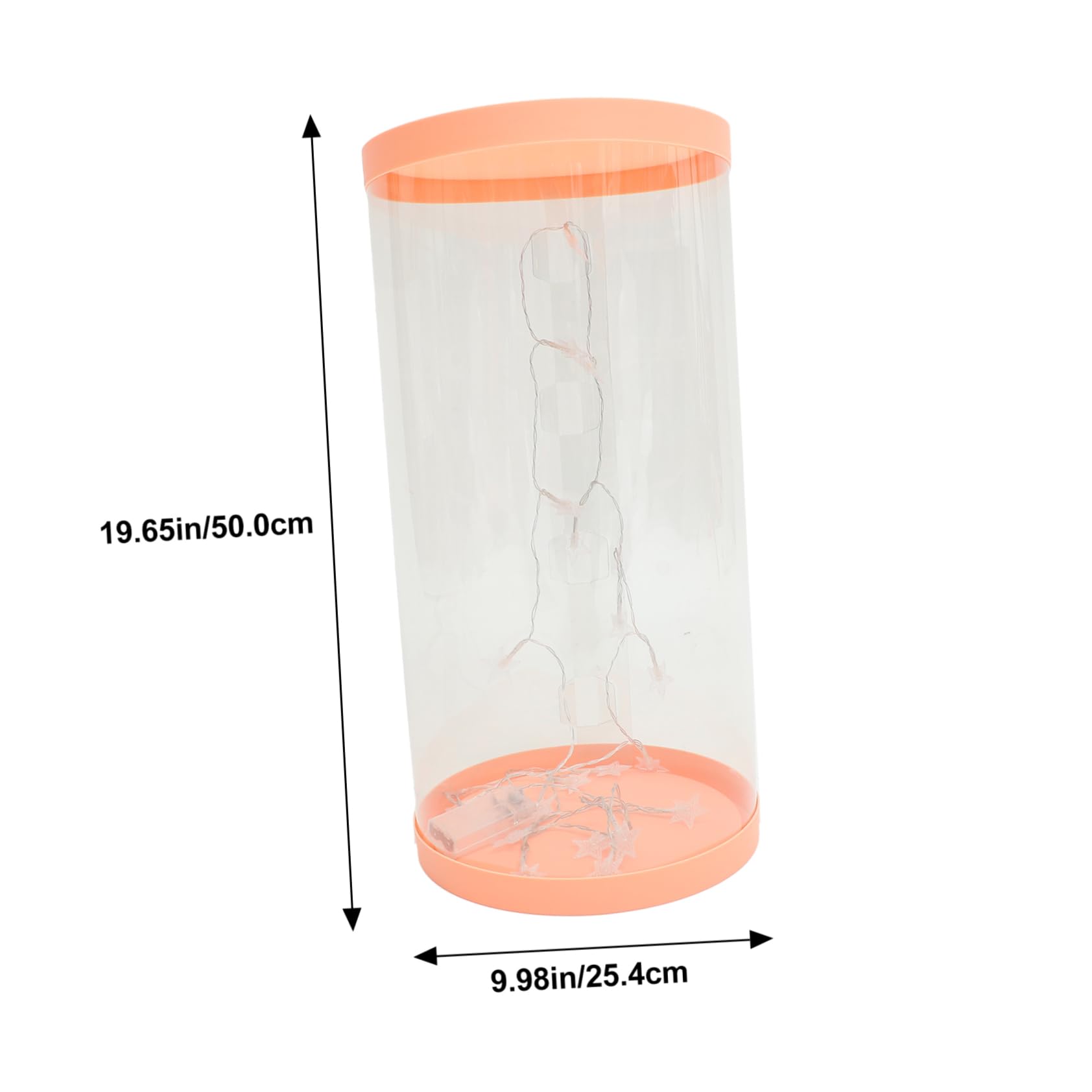 ibasenice 1juego Cubo De Almacenamiento Transparente Para Diseño Cilíndrico Para Juguetes y Decoración Infantil Diámetro Luz Led