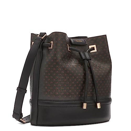 Image of Calvin Klein Women's Ash Crossbody Bag - Vegan Leather, Monogram, 2 Pockets