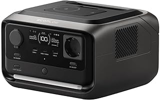 Station électrique portable EF ECOFLOW RIVER 3 Plus sans fil et batterie externe 5000 mAh, batterie LFP 286 Wh, jusqu'à 1200 W de sortie, extensible à 858 Wh, générateur solaire pour le plein air