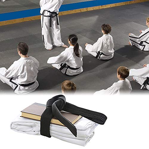 Krismya Black Karate Belt,1 Pack Taekwondo Judo Solid Rank Karate Martial Arts Belts thumb #4