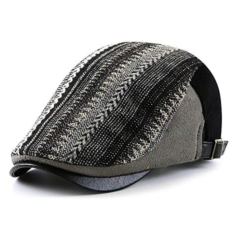 Ueither Gorros de Boina para Hombre Ajustable Gorra de Vendedor de periódicos Gorro Plana Cover