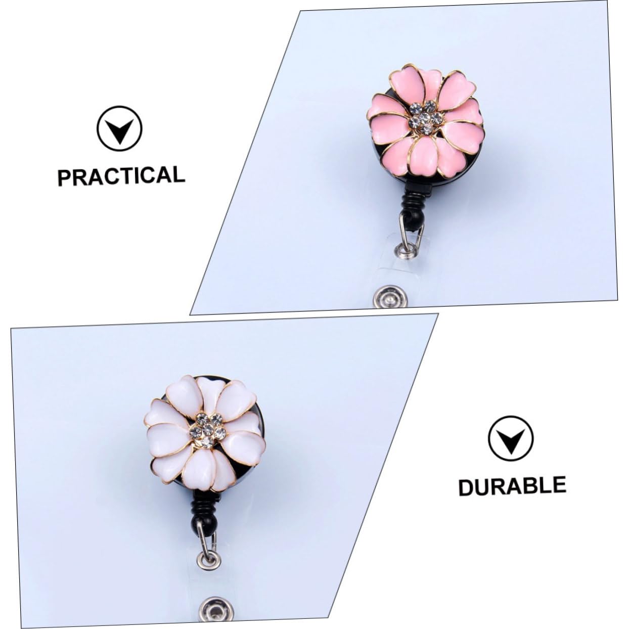 NUOBESTY 3 Set Pratici Porta-carte Didentità Con Clip Per Badge Da Lavoro Porta-badge Con Bobina Targhetta Identificativa Per Eventi Formali 2 Pezzi*3