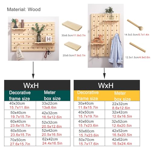 Panneau de rangement et couvercle de boîte électrique vertical bois - 3
