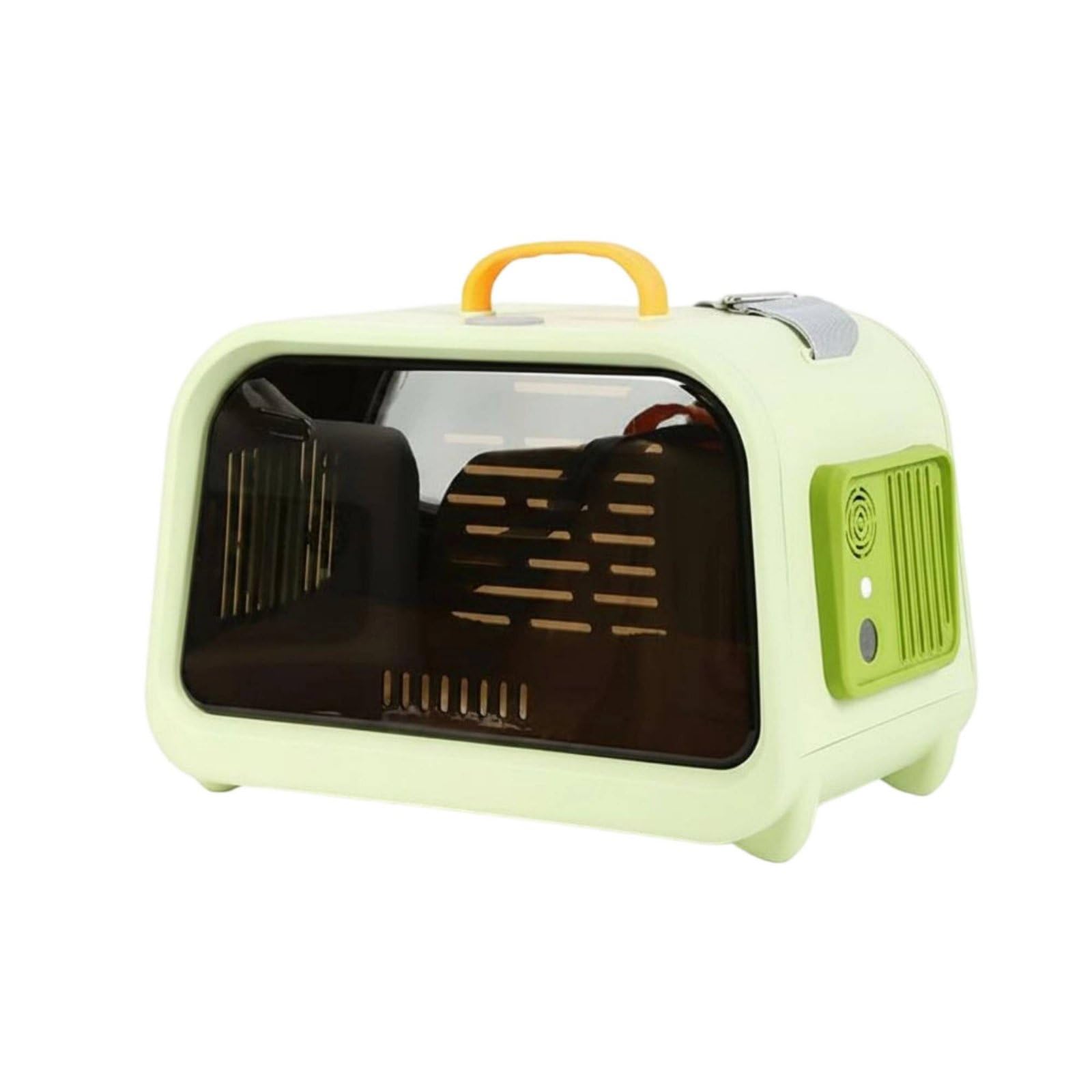 KESOTO Transportín para Gatos Mochila Circulante Transportín Mochila Ventilado con Ventilador y Gran Capacidad 27L para Comodidad Adecuado para Paseos, Verde